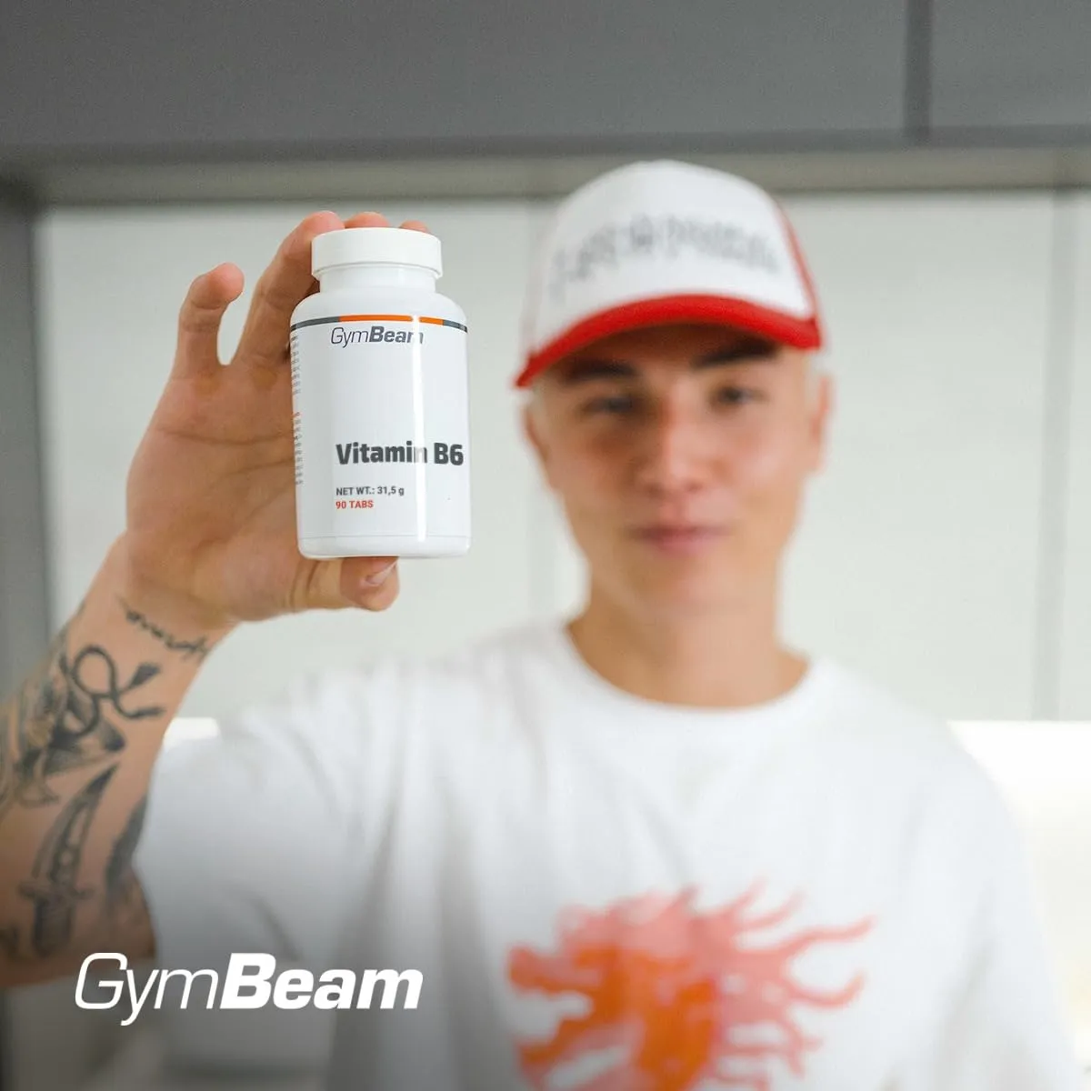 GymBeam Vitamin B6 Kapseln 90 Stück für Nerven