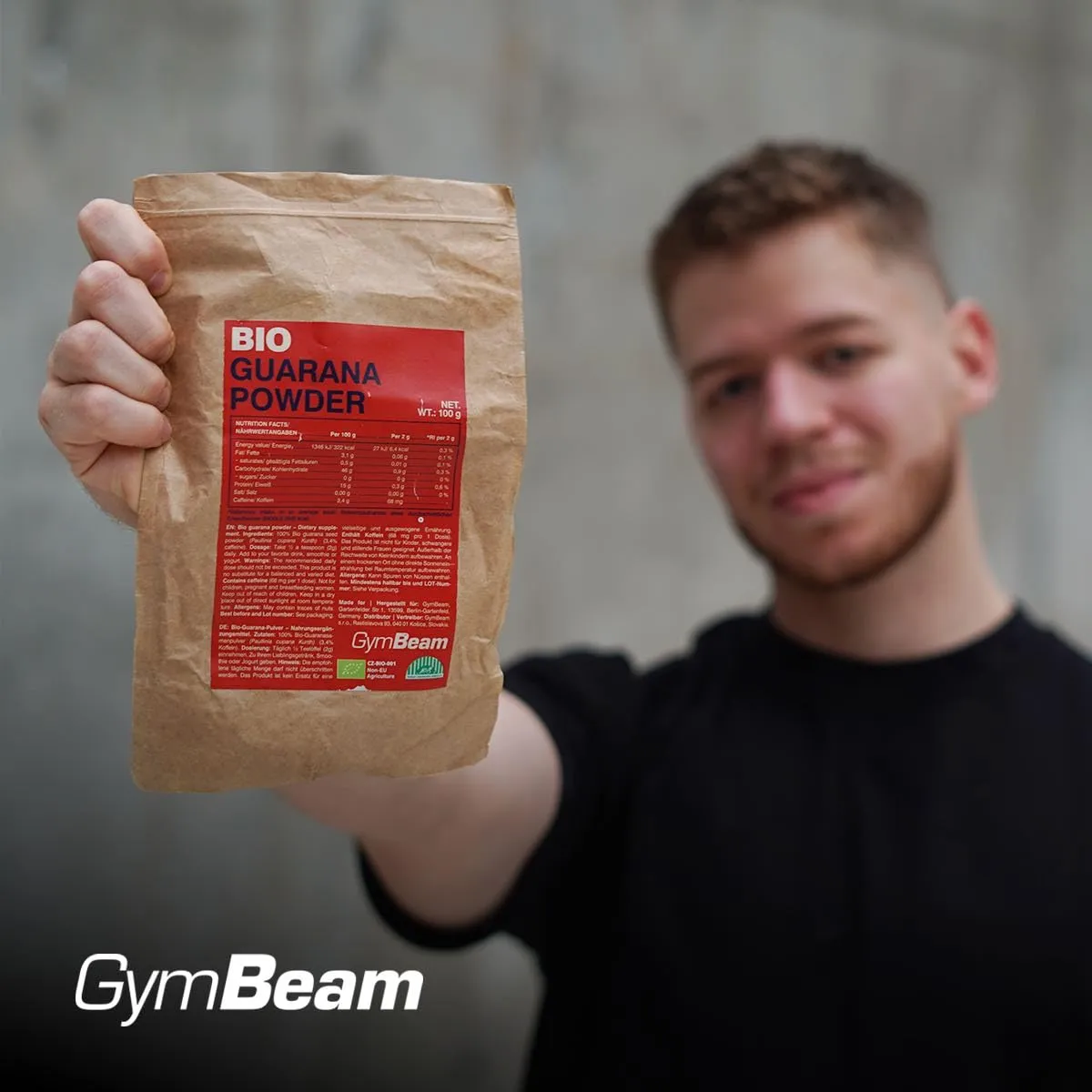 GymBeam Guarana-Pulver Bio 100 g natürliches Koffein