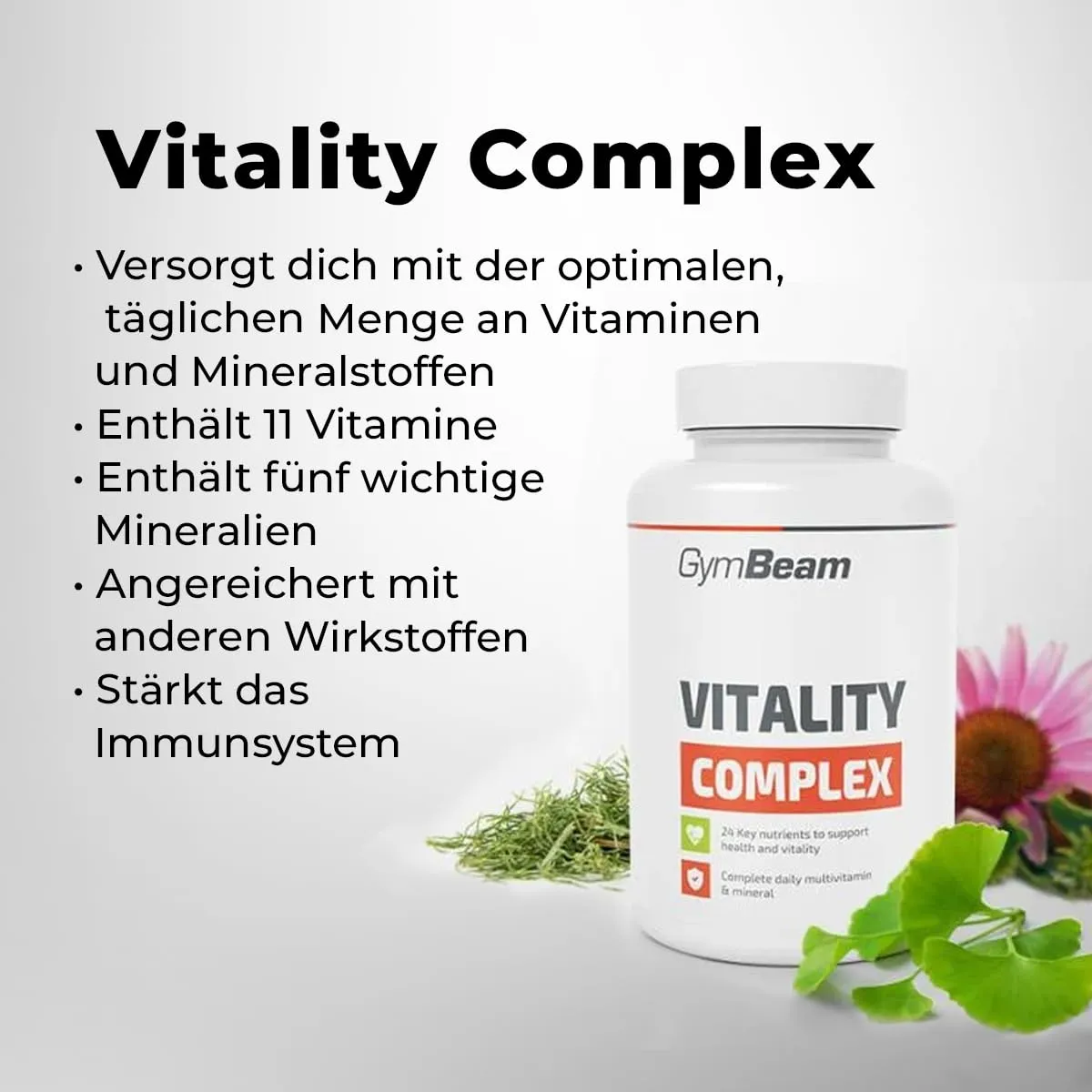 GymBeam Vitality Komplex Multivitamin Tabletten 60 Tabletten Immunsystem