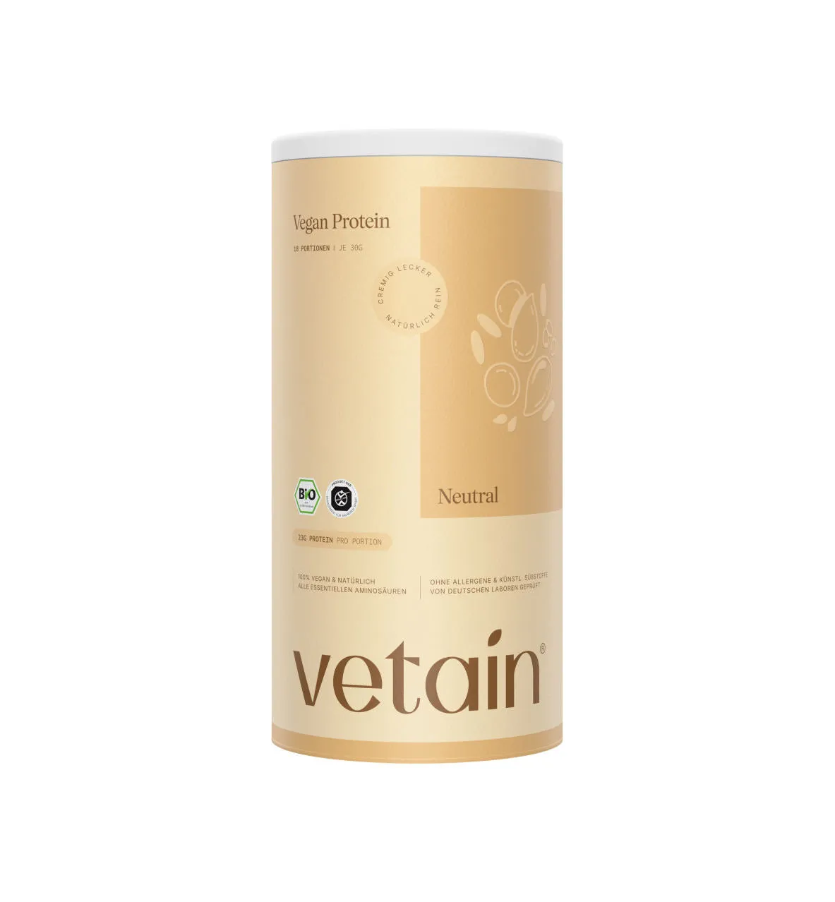 Vetain Vegan Protein Proteinpulver Neutral 540g Bio