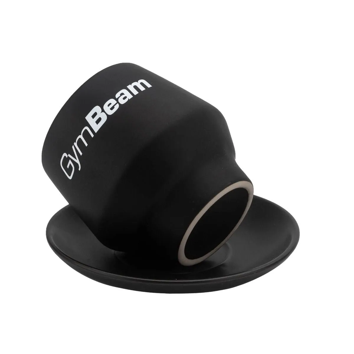 GymBeam Cappuccino Tasse Keramiktasse mit Untertasse matt