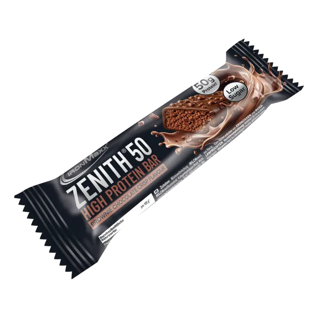IronMaxx Zenith 50 Proteinriegel Brownie Chocolate Crisp 100g proteinreich