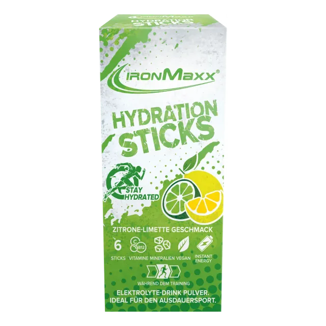 IronMaxx Hydration Sticks 6x12,9g Zitrone Limette Elektrolyte vegan