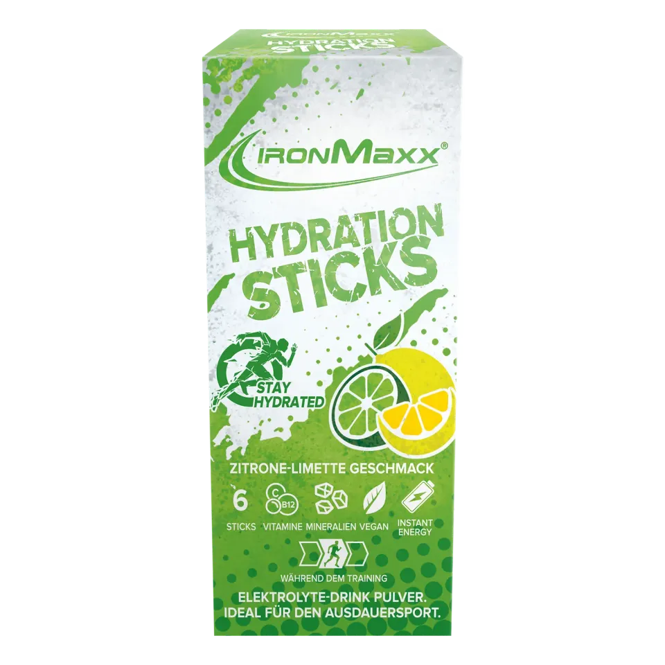 IronMaxx Hydration Sticks 6x12,9g Zitrone Limette Elektrolyte vegan