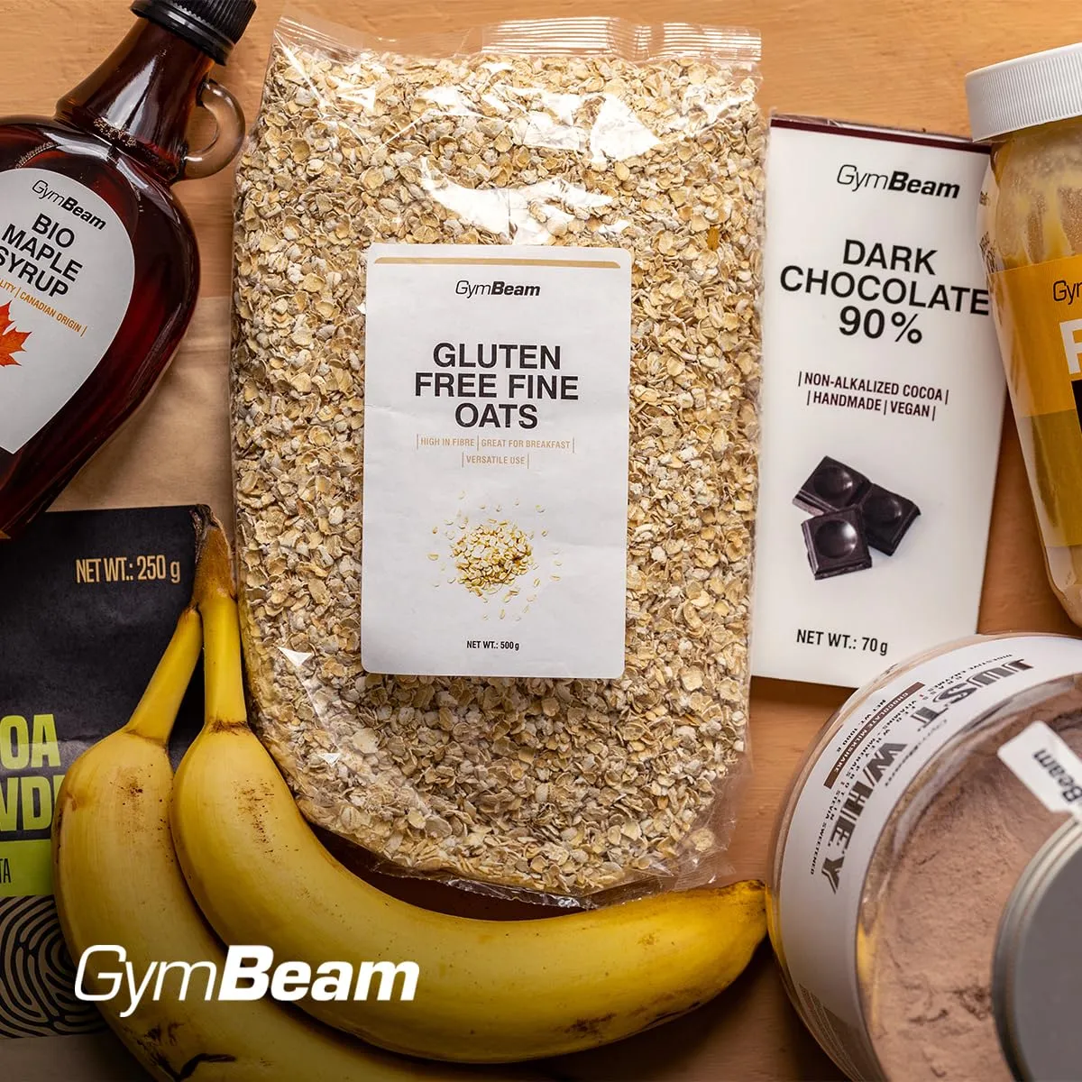 GymBeam Haferflocken glutenfrei fein gemahlen 500g Porridge