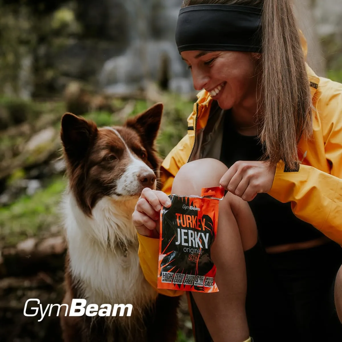 GymBeam Turkey Jerky Protein Snack 50 g Pute