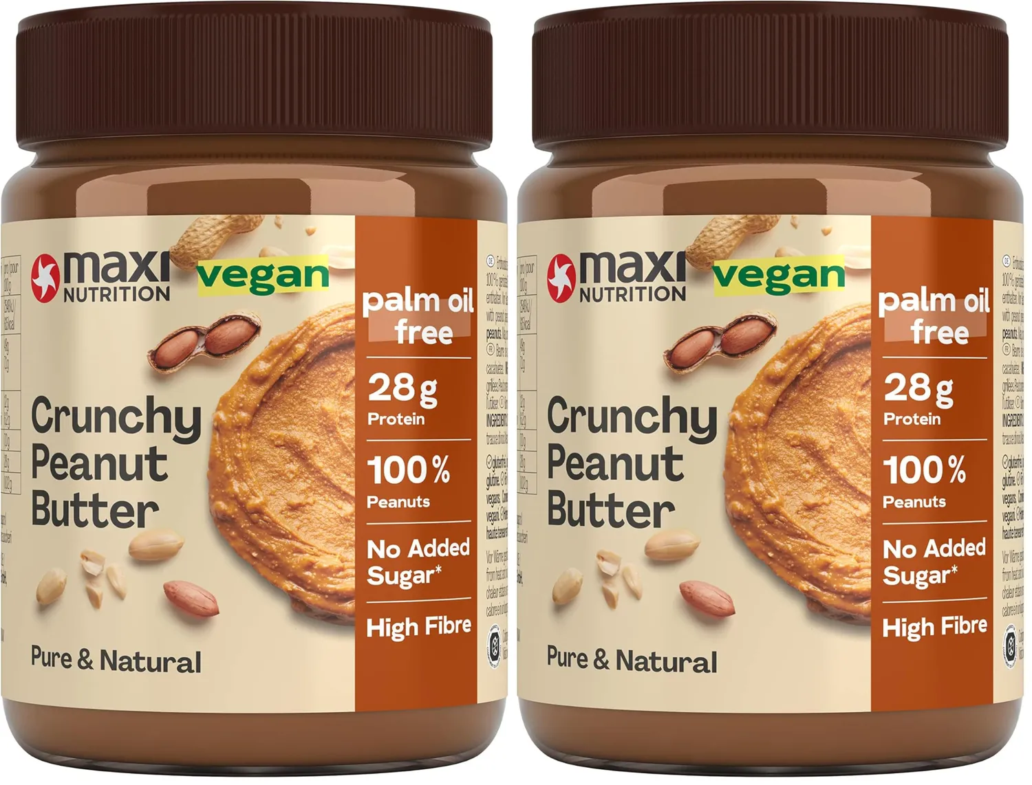 MaxiNutrition Crunchy Peanut Butter Erdnussbutter 350g 28% Protein