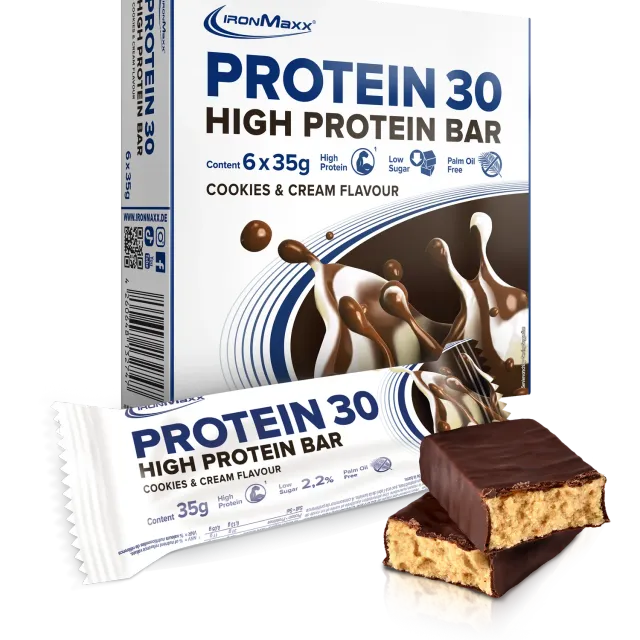IronMaxx Protein 30 Cookies & Cream Riegel 6x35g High Protein