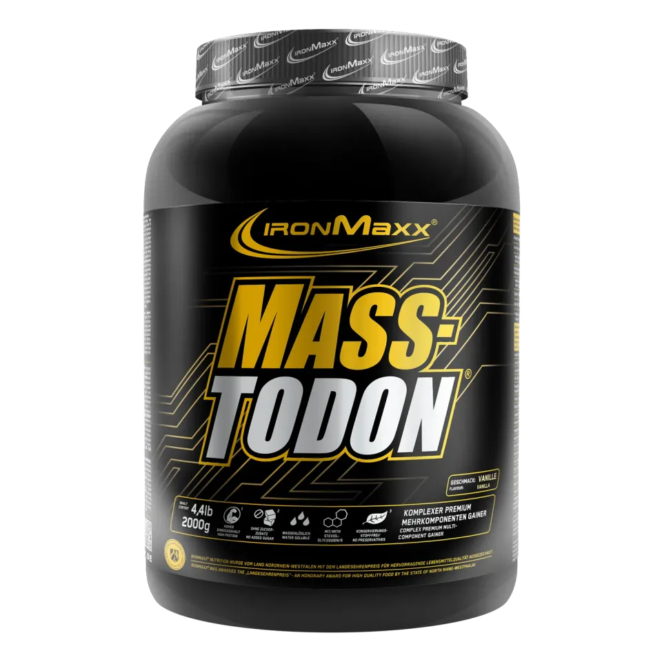 IronMaxx Masstodon Weight Gainer 2000g Vanille ohne Zuckerzusatz