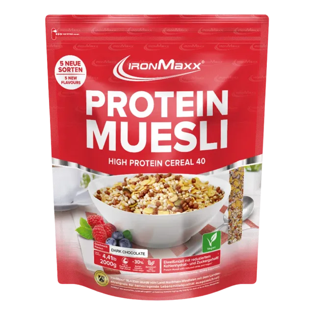 IronMaxx Protein Müsli 2000g Dark Chocolate proteinreich