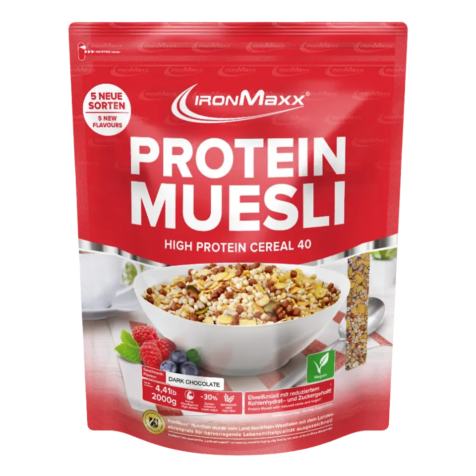IronMaxx Protein Müsli 2000g Dark Chocolate proteinreich