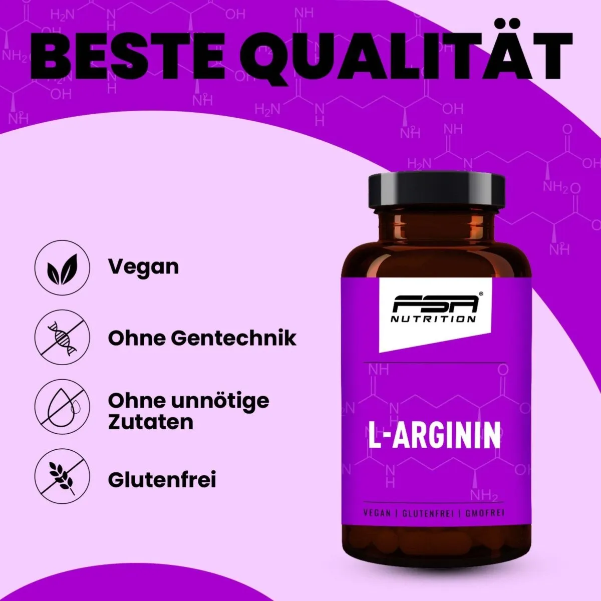 FSA Nutrition L-Arginin Kapseln hochdosiert 2280 mg