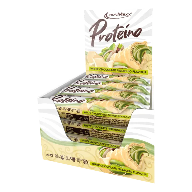 IronMaxx Proteino Riegel 12x30g White Chocolate Pistachio