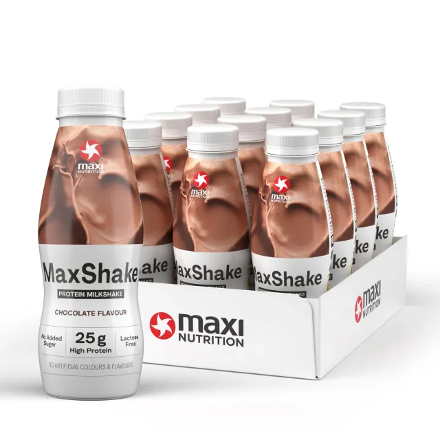 MaxiNutrition MaxShake Protein-Drink Schokolade 12x330ml laktosefrei
