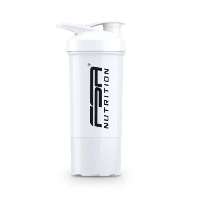 FSA Nutrition Protein Shaker Pulverfach Weiß mit Kugel