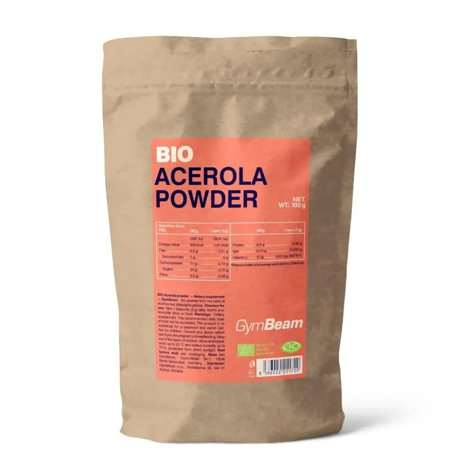 GymBeam Bio Acerola Pulver 100 g Vitamin C