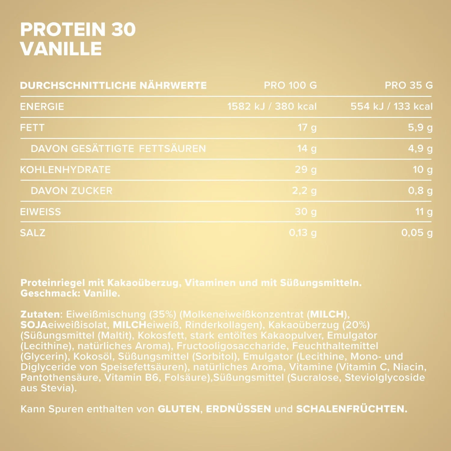 IronMaxx Protein 30 Riegel Vanille 24x35g High Protein