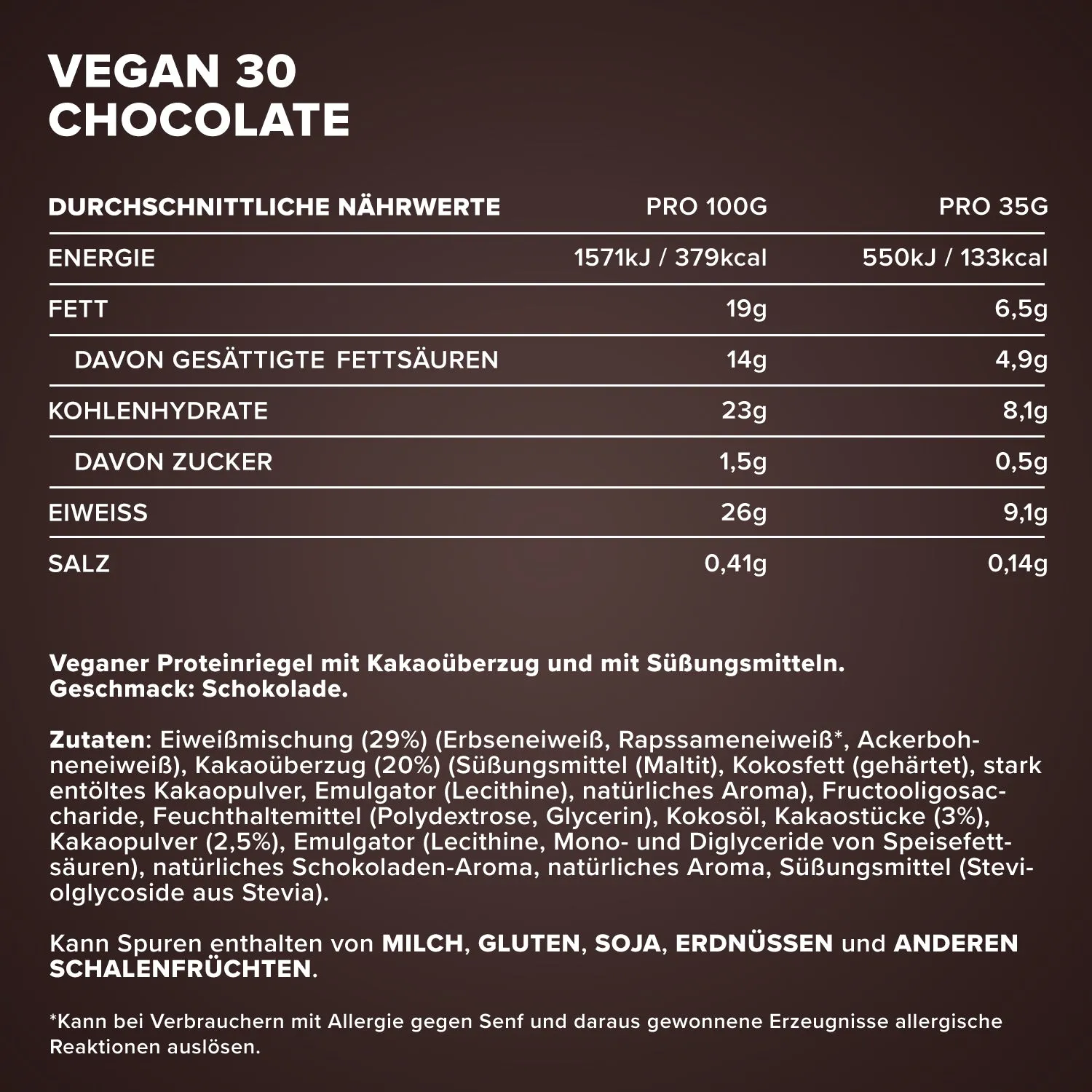 IronMaxx Vegan 30 Proteinriegel Schokolade 35g