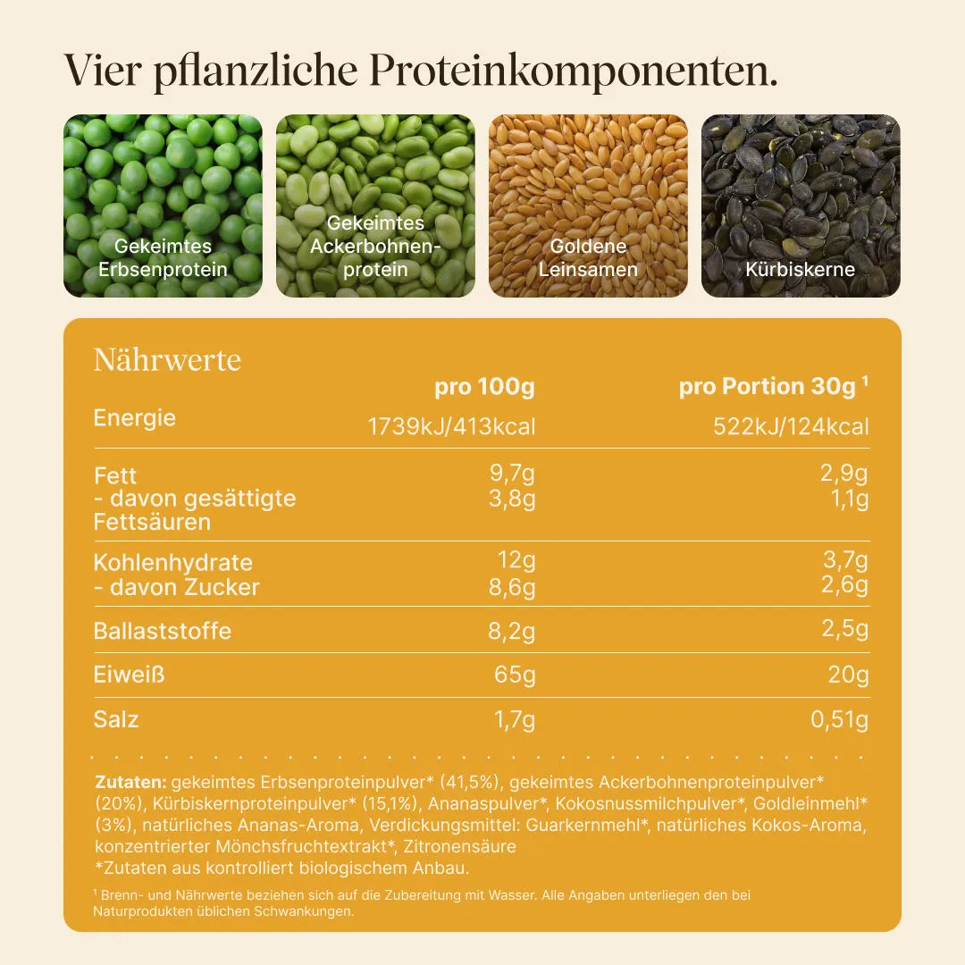 Vetain Vegan Protein Tropical 540g Bio