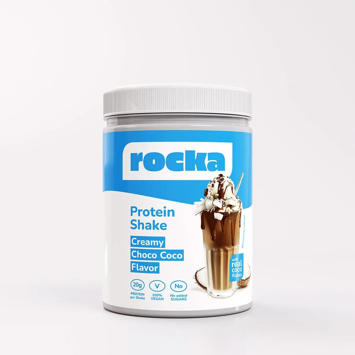 Rocka Nutrition Protein Shake veganes Proteinpulver 900g cremig