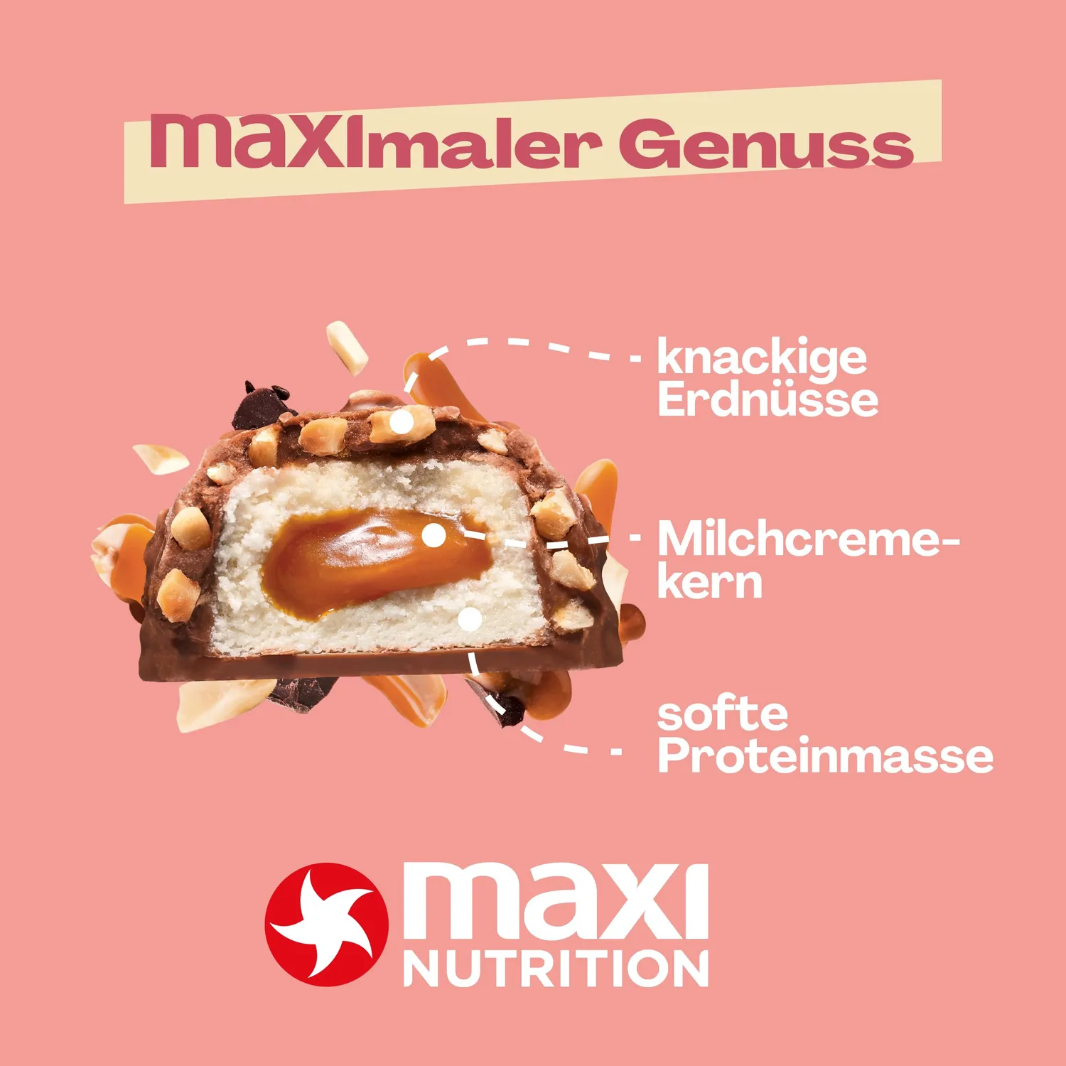 MaxiNutrition Better Choice Proteinriegel Peanut-Caramel 15x22,5 g