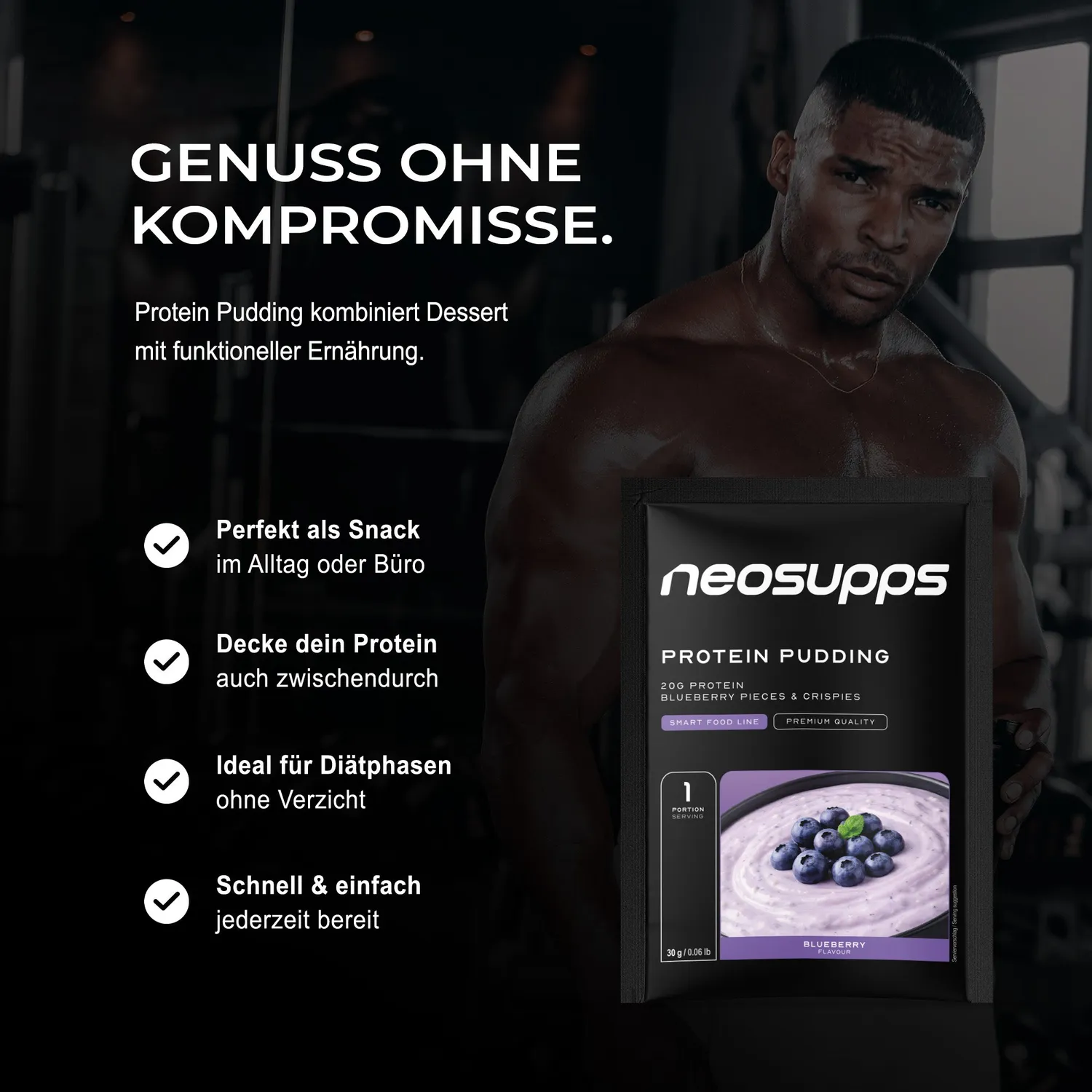 Neosupps Protein Pudding Blueberry 15x30g Dessert