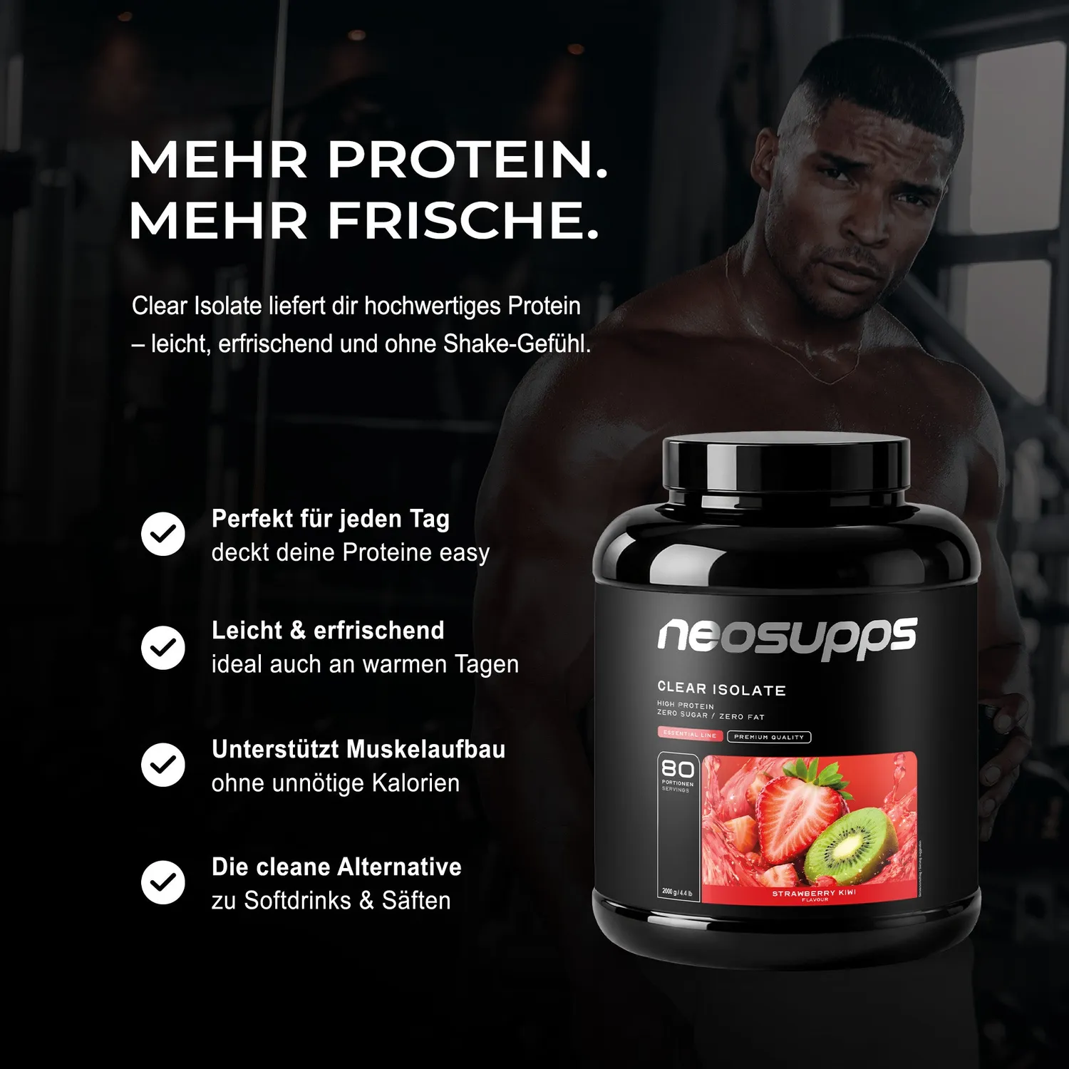 Neosupps Clear Isolate Protein 2000g Strawberry-Kiwi
