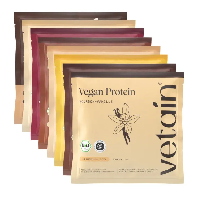 Vetain Vegan Protein Probierpaket 8x30g Sorten-Mix