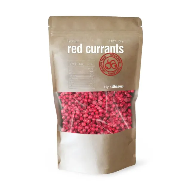 GymBeam Rote Johannisbeeren gefriergetrocknet 100 g