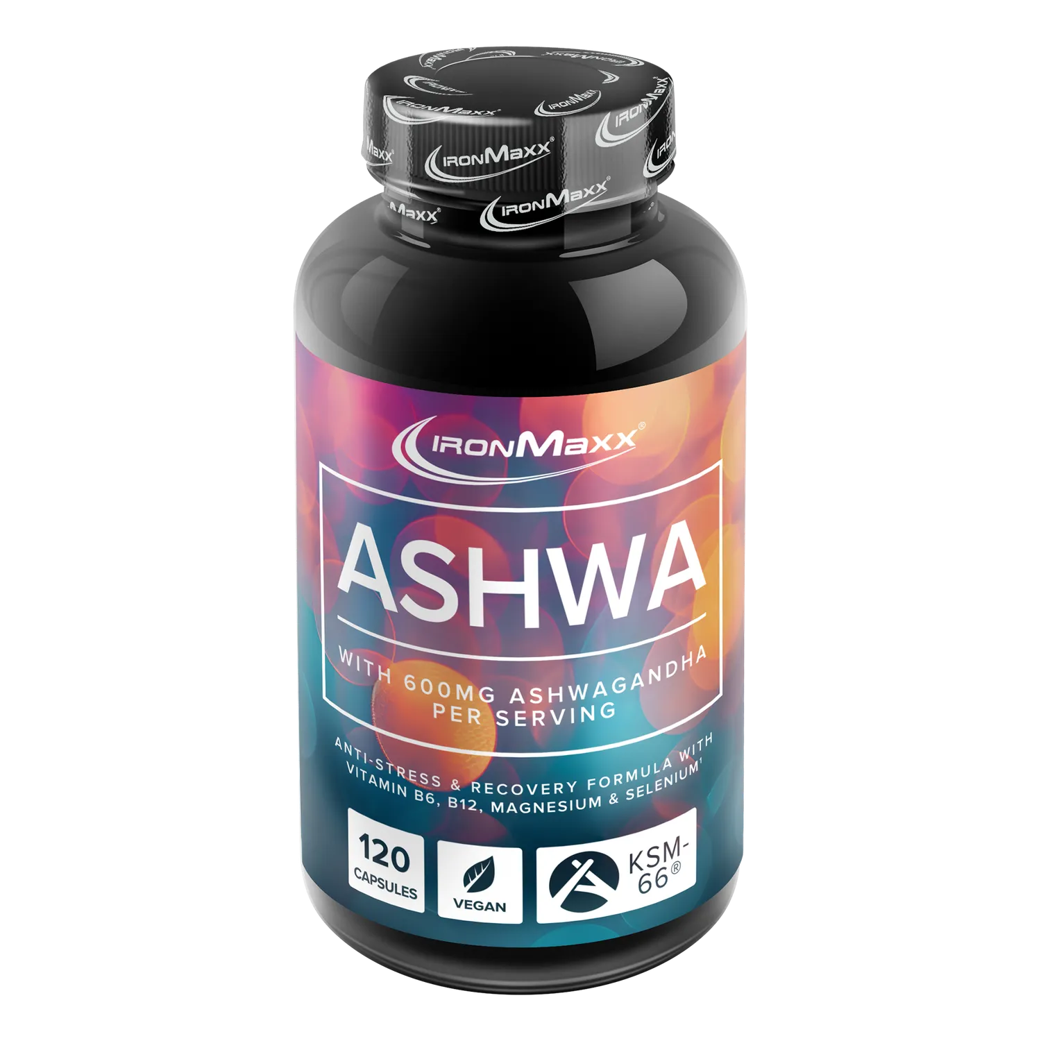 IronMaxx Ashwagandha KSM-66 Kapseln 120 Stück mit Magnesium