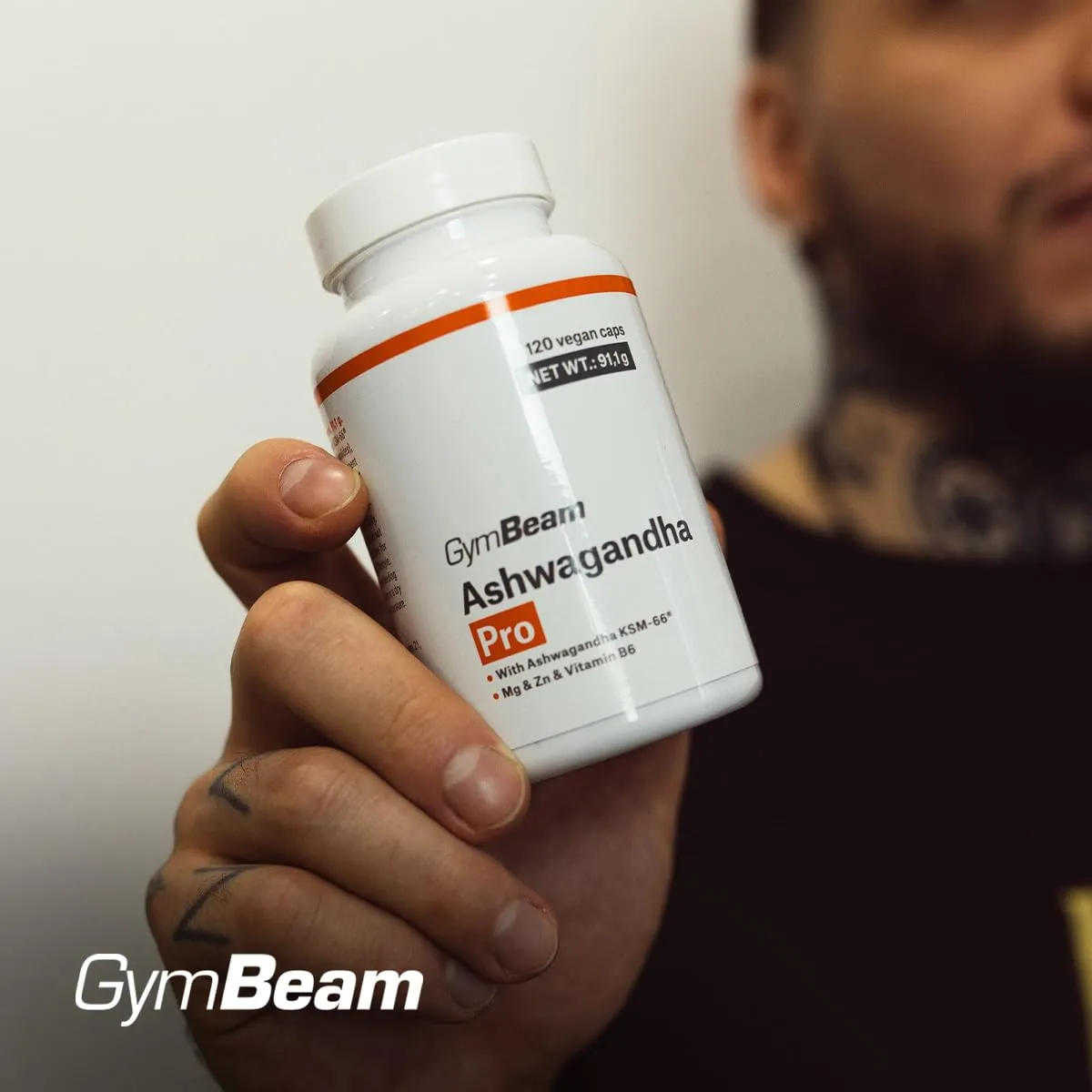 GymBeam Ashwagandha KSM-66 Kapseln 120 Caps Pro