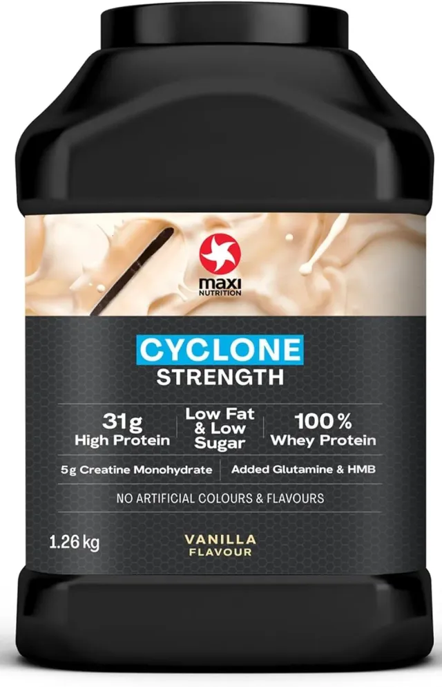 MaxiNutrition Cyclone Vanilla Proteinpulver für Muskelaufbau