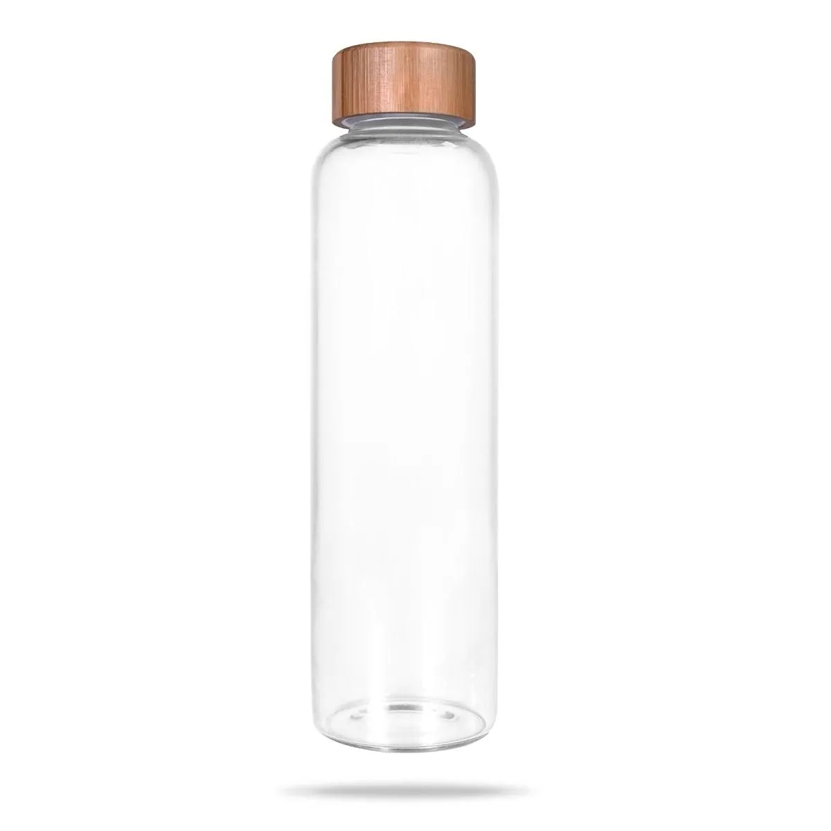 GymBeam Trinkflasche Glasflasche 600 ml Bambusdeckel