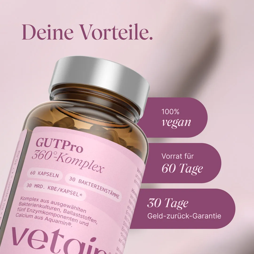 VETAIN GUTPro 360 Komplex Anti-Bloating Kapseln 60 Stück