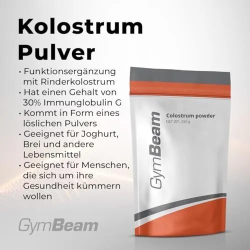 GymBeam Kolostrum Pulver 250 g 30% IgG