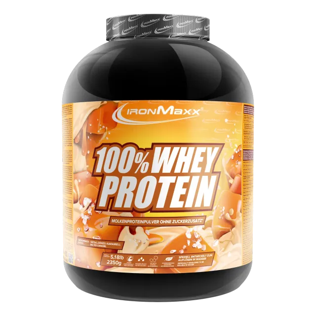 IronMaxx 100% Whey Protein Pulver 2350g Salted Caramel zuckerfrei