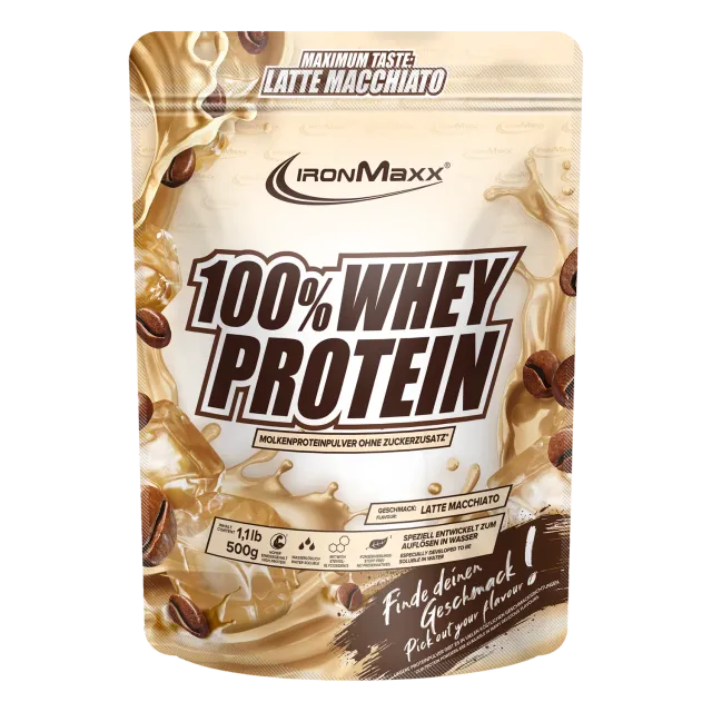 IronMaxx 100% Whey Protein Pulver 500g Latte Macchiato