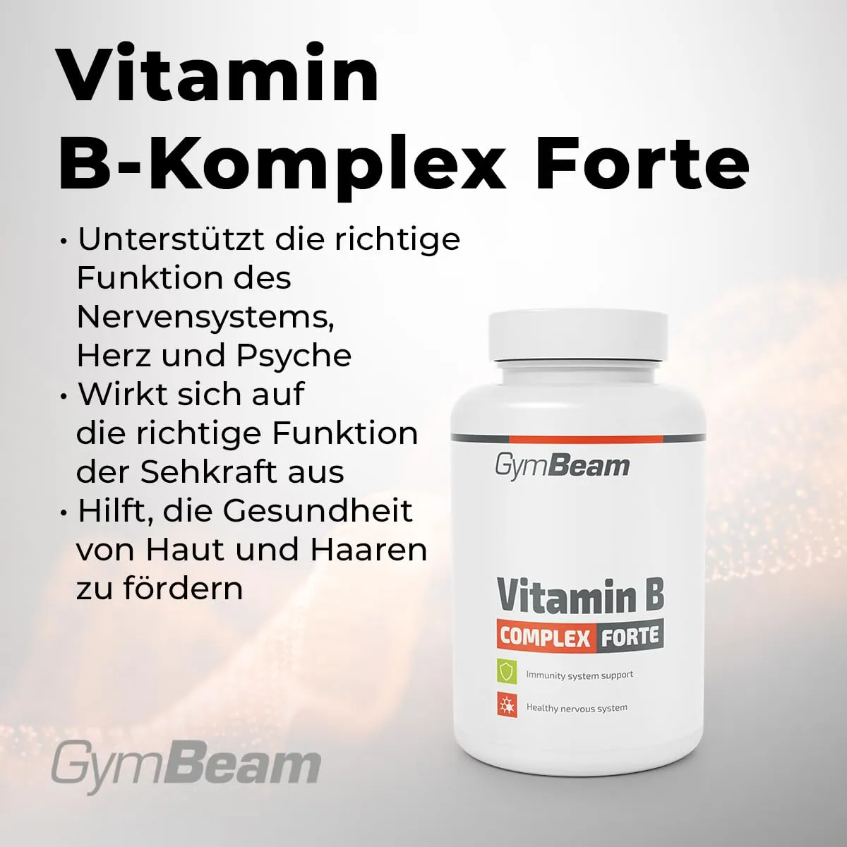 GymBeam B Komplex Forte Tabletten 90 Tabs 8 Vitamine