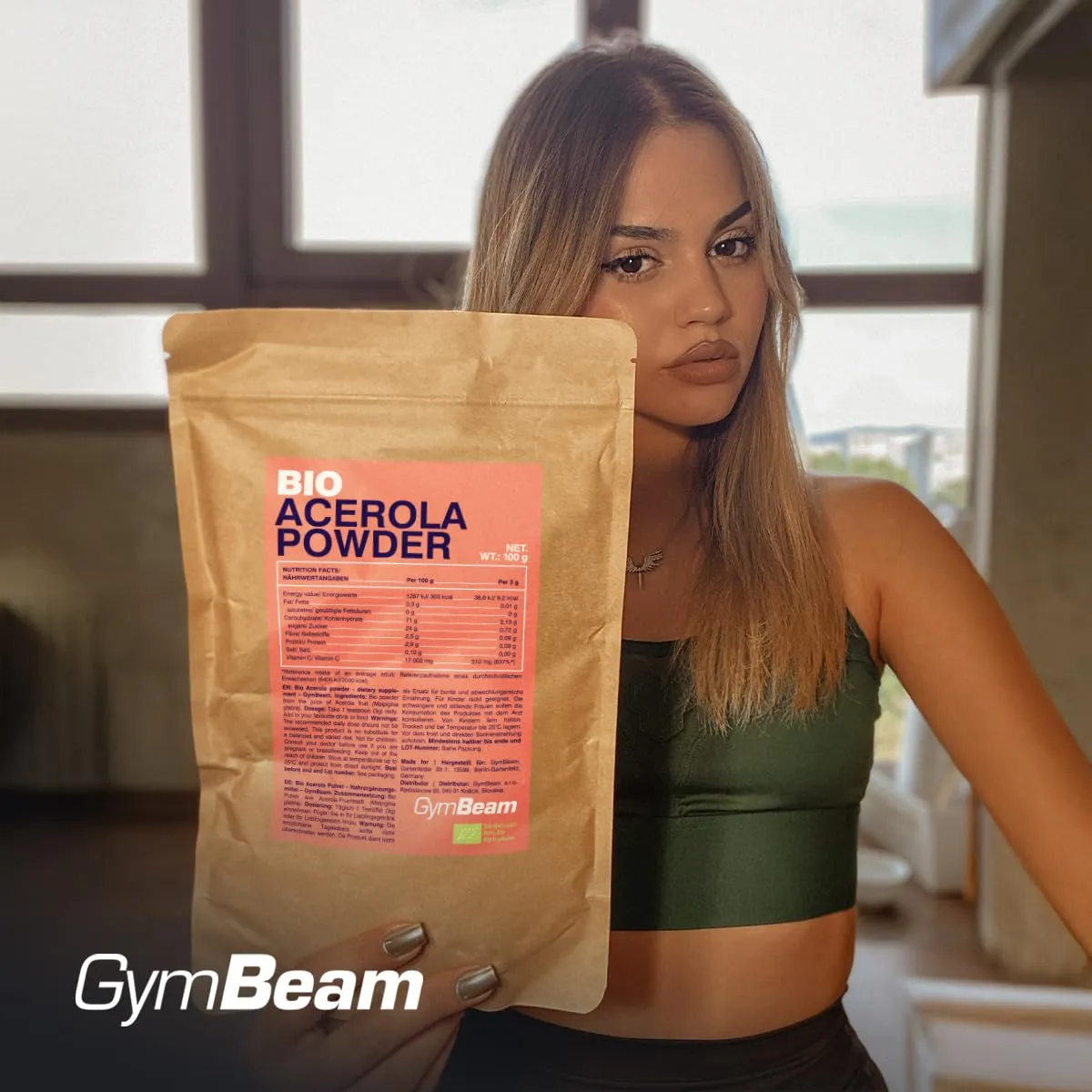 GymBeam Bio Acerola Pulver 100 g Vitamin C