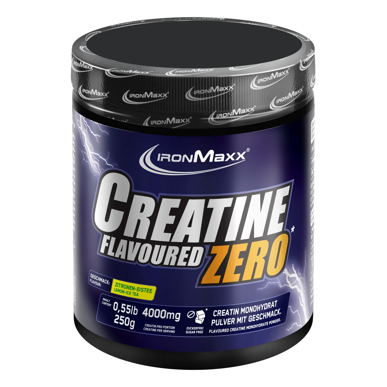 IronMaxx Creatine Flavoured Zero Kreatin Lemon Ice Tea 250g