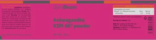 GymBeam Ashwagandha KSM-66 Pulver 50g mit Withanoliden