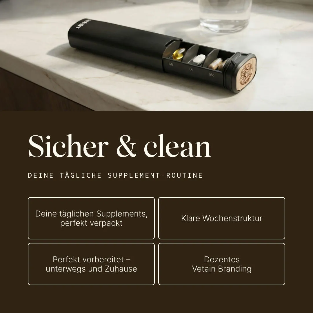 Vetain Tablettenbox 7 Tage Pillendose 7 Fächer