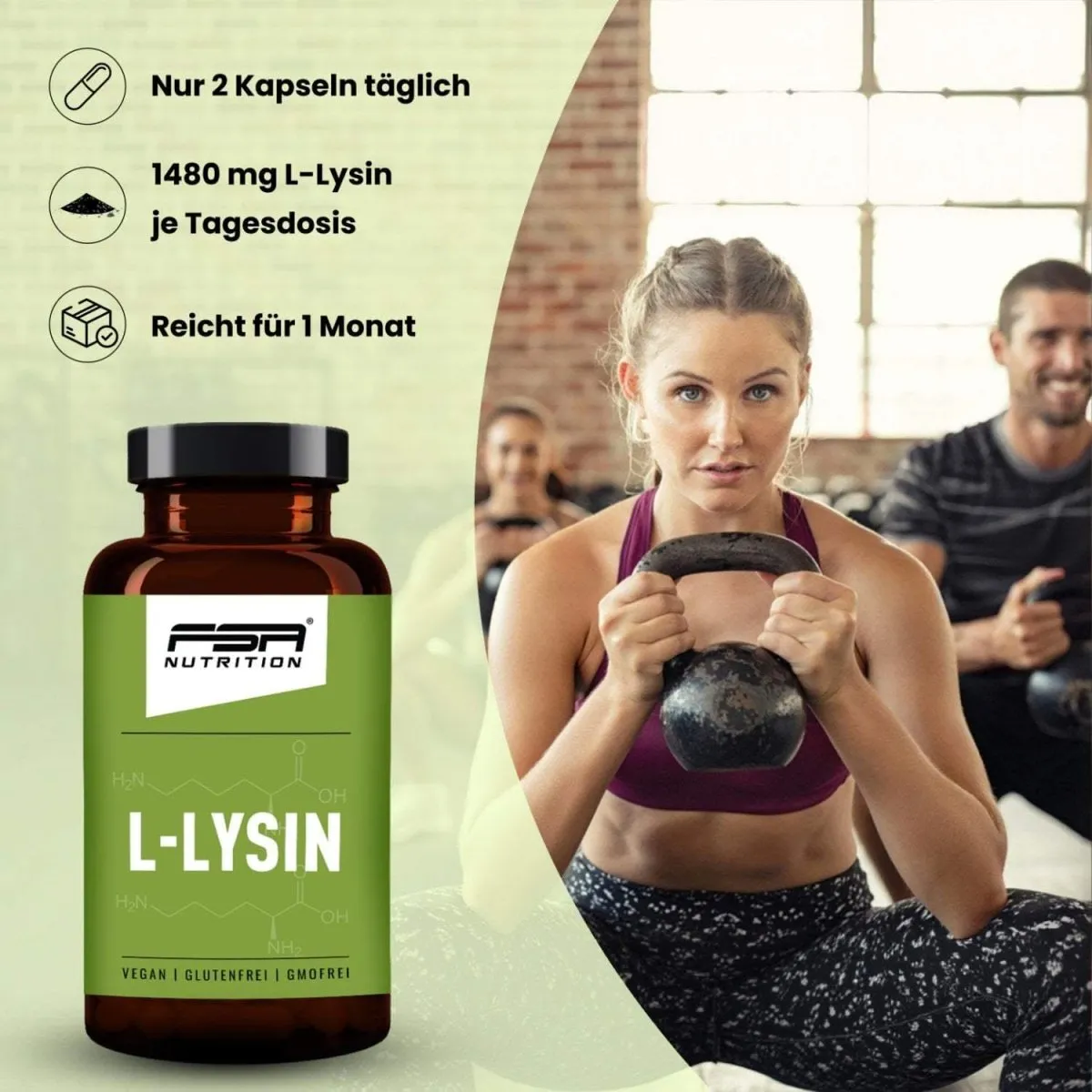 FSA Nutrition L-Lysin Kapseln hochdosiert 1480 mg