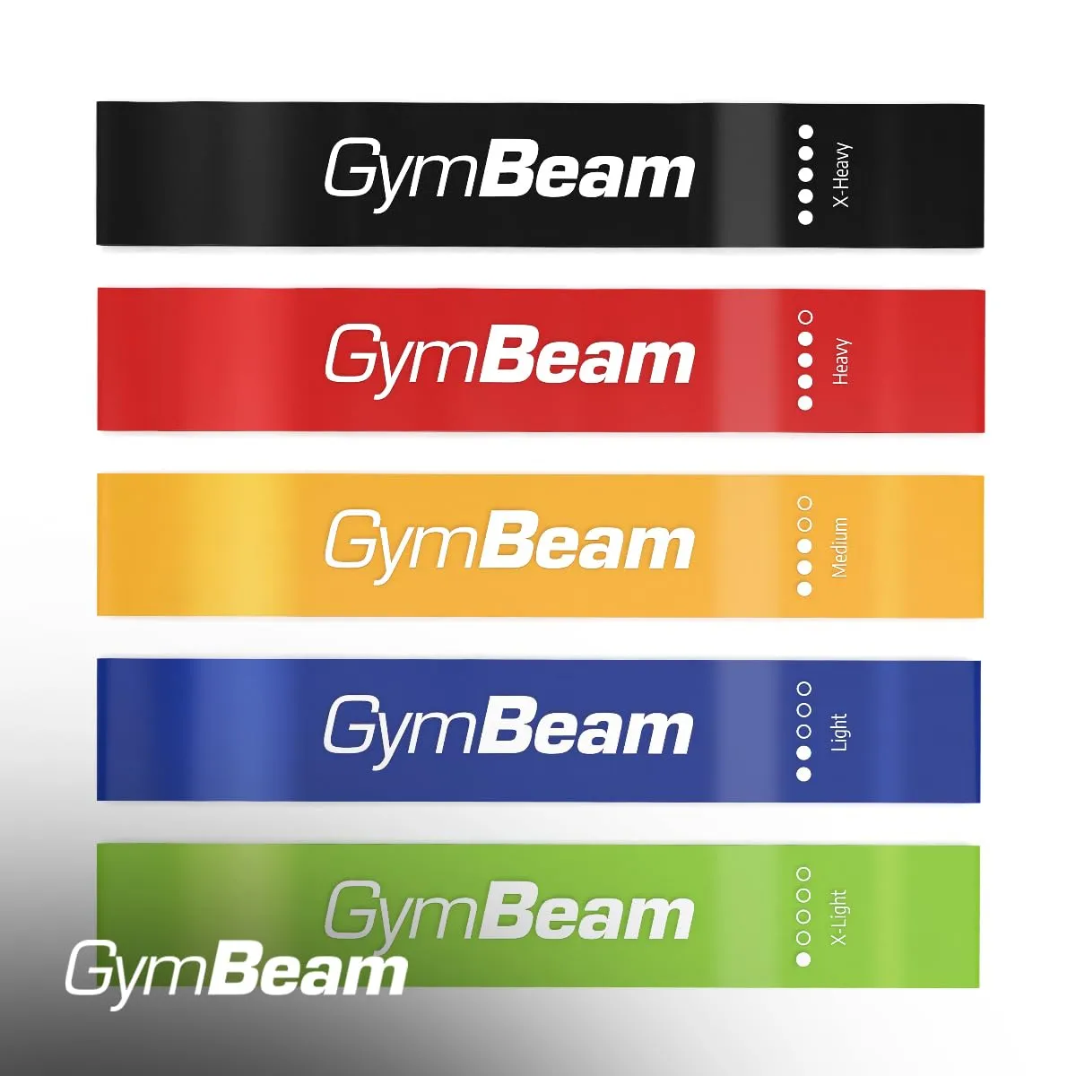 GymBeam Fitnessbänder 5er-Set Widerstandsbänder 5 Stärken
