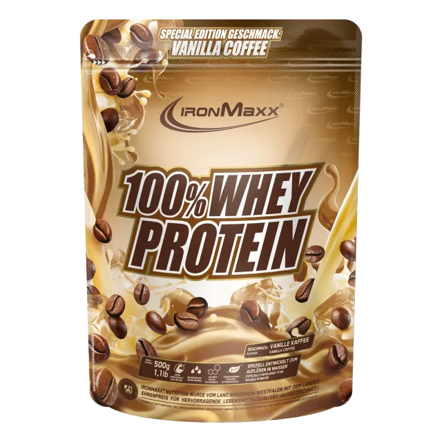 IronMaxx 100% Whey Protein Vanilla Coffee 500g zuckerfrei