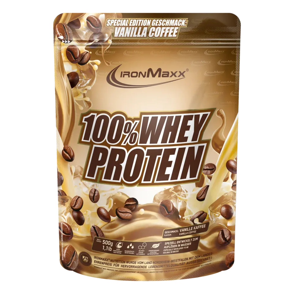 IronMaxx 100% Whey Protein Vanilla Coffee 500g zuckerfrei