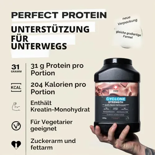 MaxiNutrition Cyclone Vanilla Proteinpulver für Muskelaufbau