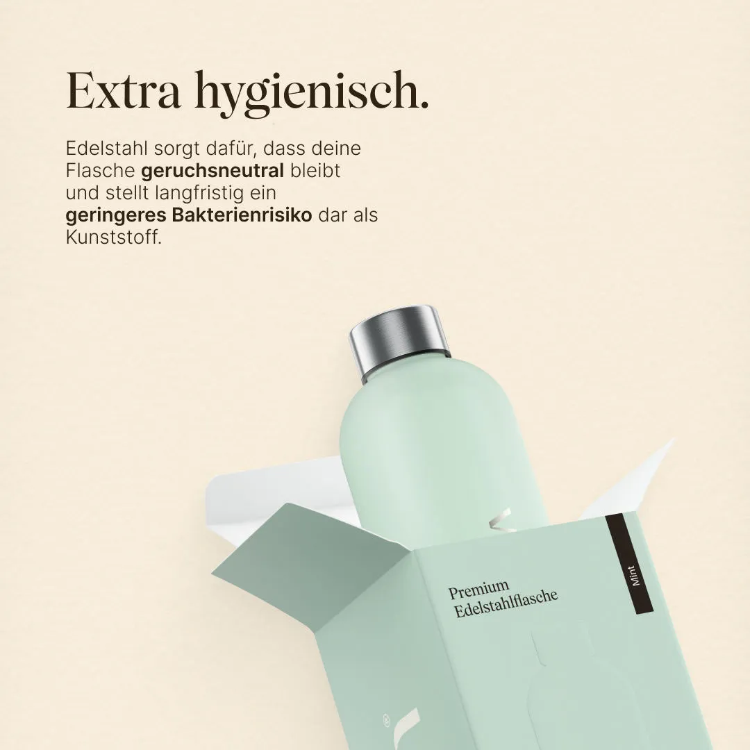 Vetain Edelstahl Trinkflasche 1000ml 1 Liter rostfrei