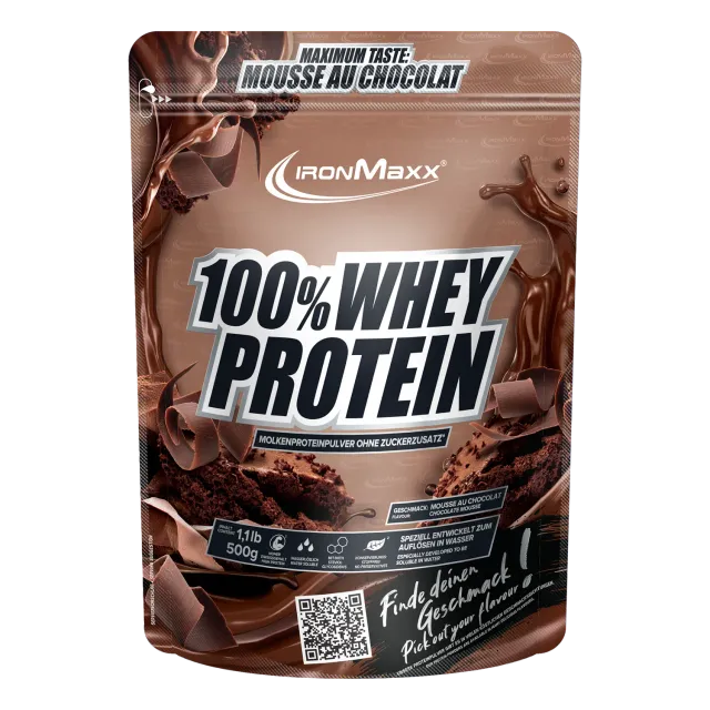 IronMaxx 100% Whey Protein Mousse Au Chocolat 500g zuckerfrei