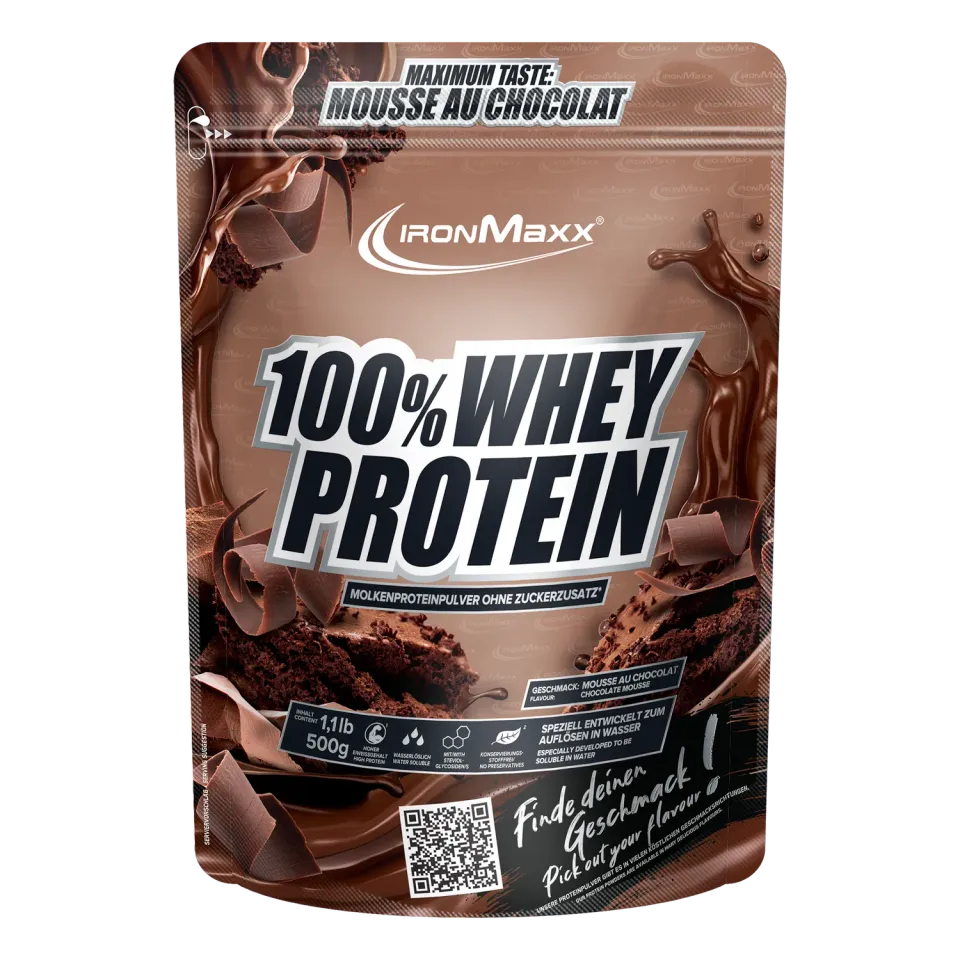 IronMaxx 100% Whey Protein Mousse Au Chocolat 500g zuckerfrei
